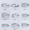 Bandringe Eingelegter kubischer Zirkon 12 Konstellation Sternzeichen für einfache Silberfarbe Verstellbarer Ring Schmuck Geschenk Drop Lieferung Otcwd