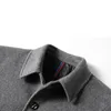 Vêtements en laine pour hommes veste en laine manteaux mélanges manteau d'hiver mi-long Trench classique solide épaississement