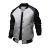 T-shirts pour hommes printemps et automne couture grande poche chemise de baseball veste manteau