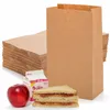 Confezione regalo 50/100 pezzi Sacchetti di carta Kraft per caramelle nuziali Sacchetti da asporto riciclabili Cottura Sacchetti regalo in carta da imballaggio ecologici 230926