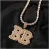 Anhänger Halsketten Benutzerdefinierte Name Iced Out Baguette CZ Anfangsbuchstaben Kette Halskette Hiphop Punk Schmuck Für Geschenk Drop Lieferung Anhänger DHRH3