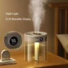 Humidifiers Air Humidifiers With Night Light 2L Double Nozzle Large Capacity LCD Display Ultrasonic Sprayer Humidifier Filter For Home YQ230926