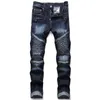 Felpe con cappuccio da uomo Felpe Drop Fashion Biker Jeans Distressed Stretch Strappato Hip Hop Slim Fit Fori Punk Denim Pantaloni di cotone 230925