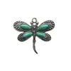 Pendant Necklaces 4pcs Tibetan Silver Large Dragonfly Faux Turquoise Charms Pendants For Necklace DIY Jewelry Making Findings 60 53mm