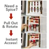 Kitchen Storage Pull And Rotate Spice Rack Organizer Double-Decker Shelves Modular Design Non-Skid Base Cupboar Seasoning Bottle Holder