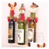 Christmas Decorations Wine Bottle Cap Set Er Hanging Ornaments Hat Xmas Dinner Party Home Table Decoration Supplies Drop Delivery Ga Otiuw