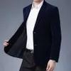 Boutique European Plus Size Men's Suit Fashion Business italiensk stil gentleman elegant klänning corduroy slim casual klänning blazer