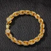 Chain Men Items Trendy 9Mm 8Inch Iced Out Rope Bracelet Gold Sier Rosegold For Hip Hop Jewelry Drop Delivery Bracelets Dhyka