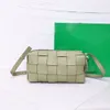 Luxe geweven handtas schoudertas handtas tote geweven monnik designer crossbody tassen mode vrouwen lederen clutch spiegel kwaliteit