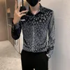 Camisas casuais masculinas leopardo impressão camisa de veludo 2024 outono inverno manter quente manga longa fino ajuste negócios sociais roupas masculinas