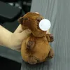 Pluszowe breloki 1/2pcs ściskanie dźwięki Capybara Keyring Kobiety Dziewczęta Śliczna Kapibara Pluszowa lalka klęska kluczyka Mężczyzn Mężczyzna