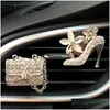 Interior Decorations Bling Car Accessories Girls Purse High Heel Air Freshener Outlet Per Clip Scent Diffuser Elegant Drop Delivery Au Dhfqd