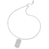 Moda Uomo Donna Collana in argento sterling 925 placcato oro bianco D colore VVS Moissanite Tag pendente con catena da 50 cm Bel regalo