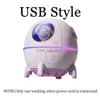 Luftfuktare nya astronaut luftfuktare 220 ml ultraljud arome eterisk olja diffusor LED -ljus USB -dimspruta gåvor lila a yq230927