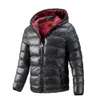 Cappotto invernale con cappuccio in cotone da uomo a doppia faccia, moda casual, tinta unita, versatile, grande cappotto caldo