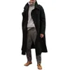 Mannen Wol 2023 Mode Mannen Jassen Casual Business Trenchcoat Effen Overjas Mannelijke Punk Stijl Lange Mouwen Turn-down kraag Jas