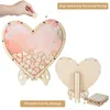 Other Event Party Supplies 60-100 Hearts Wedding Guest Book Alternative Guest Sign in Heart-shaped Wooden Card Wedding Decorations for Reception 230926