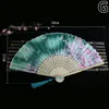 Stadium Slijtage 2023 Chinese Stijl Fan Dubbele Sectie Retro Cheongsam Hanfu Vrouwen Zomer Draagbare Zijde Kleine Opvouwbare Dans