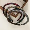 Hair Clips Vintage Style Preppy Colorful Striped Band Simple Temperament 1.5CM Thin Accessories