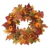 Decorative Flowers Fall Pumpkin Wreath Po Props Festival Atmosphere Artificial Pumpkins Autumn For Holiday Wall Door Yard Ornament