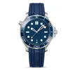 Relógio de designer de qualidade AAA relógio masculino de alta qualidade Sea 007 Master James Leather Bond orologio uomo Mecânico automático Jason007 relógio com logotipo