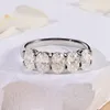 Passed Test New Trendy 925 Sterling Silver Certified Moissanite Diamond Ring For Men Women Engagement Gift Size 6-11