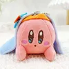 Plush Keychains Wholetsale 24st/Lot 10cm Star Kirby Plush Toy Keyring Zodiac 12 Constellations Kirby Stuffed Dolls Pendants for Children Gift 230926