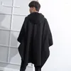 Męska wełniana wełniana wełniana M-4xl Cape Cloak Kurtka w stylu szalowym w stylu szal