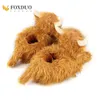 Slippare Winter Highland Cow Slippers Fluffy Highland Cattle Plush Slipper Soft Warm Home Indoor Cute Cartoon Furry Slides For Women Men 230926