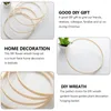 Decorative Flowers 20 PcsDecorative DIY Christmas Wreath Crafts Material Lei Cross Stitch Frame Garland Hoop Party Supply Wood Ring