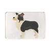 Mattor roliga Border Collie Polyester Doormat Rug Carpet Mat Footpad Non-Slip Sand ScraningEntrance Kök sovrum Balkongtecknad film