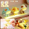 Veilleuses créatives LED Mini Protection des yeux lumière dessin animé animal de compagnie chien cerf pliable petite lampe de table chambre d'enfants chevet chambre décor Holi