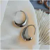 Hoop Huggie Hie Gold Chic Water Drop Shaped Earrings Womens Chunky Hoops Geometrical Brass Minimalist Party Jewelryhoop Delivery Jewel DH5S9