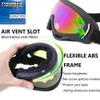 Okulowe okulary kolor profesjonalny śniegu wiatrowoodporność x400 UV Protectionoutdoor Sports Antifog Ski Skilss Snowboard Skate Goggle 230926