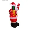 Party Decoration 5ft Christmas Decorations Lights Inflatable Yard Inflatable Gift Bag Santa Claus Inflatable (1.5m) T230926