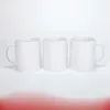US-Lager 11oz Sublimation Keramikbecher Handgriff Kaffeetasse Leere Becher Persönlichkeit DIY Einzelbox Thermotransfer Weiß219o
