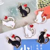 20pcs Classics Lucky Cat Enamel Charms Craft Metal Animal Kitty Charms for Blakijanie Karkowanie biżuterii DIY Making ręcznie robione Craft255o