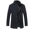 Cappotti da uomo in lana da uomo Casaco Masculino Inverno Cappotto da uomo con bottone singolo Panni antivento Slim For