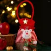 Decorações de natal sacos de presente de pelúcia papai noel boneco de neve elk urso presentes de natal crianças doces bolsos noel feliz decoração