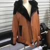 Heren bont Mandylandy ritszakken mannelijke vintage PU jassen bovenkleding heren lederen jassen motorfiets plus size faux jas met capuchon