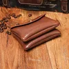 Brieftaschen Tasche Geld Doppelkarte Leder Männer Für Schicht Geldbörse Brieftasche Mit Mann Mini Kredit Business Tasche Münzhalter Frauen Slim Case