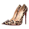 Dress Shoes 2023 Spring Suede 10cm Formal High Heels Women's Thin Sexy White Leopard Print Pointed Toe Single