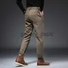 Pantaloni da uomo Autunno Inverno Pantaloni da abito pettinati da uomo Spessi Business Classic Grigio Cachi Pantaloni di lana dritti coreani da uomo oversize 40 J230926