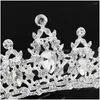 Haarspeldjes Haarspeldjes Op maat gemaakt ontwerp Retro barok Strass Kroon Halloween Accessoires Meisje Glanzende Tiara's Verjaardagsfeestje Kronen Dr Dhrsh