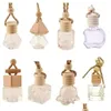 Essential Oils Diffusers Stock Car Hanging Glass Bottle Empty Per Aromatherapy Refillable Diffuser Air Fresher Fragrance Pendant Orn Otuqt