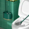 Porta scopino per WC Set porta scopino e porta scopino 3 in 1 a parete con spazzola pulita a manico lungo senza angolo morto Prodotti per il bagno Scopino per WC 230926