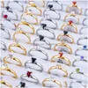Pierścienie 50pc/działka moda żeńska stal nierdzewna na rocznicę biżuterii Akcesoria na imprezę Prezenty imprezowe 230831 Pierścień dostawy DHPKL
