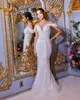 Luxury Pearls Mermaid Wedding Dresses Beaded Bridal Gowns With Detachable Train Sheer Jewel Neckline Sweep Train Tulle Vestido De Novia