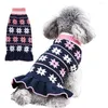 Vêtements pour chiens Pull Robe Chiot Col Roulé Pull Tricots Pour Petits Chiens Filles Temps Froid Moyen Chats