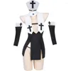 Robes décontractées AniLV Nun Series Uniforme Halloween Cosplay Femmes Couvent médiéval Soeur Robe Outfit Set Costumes